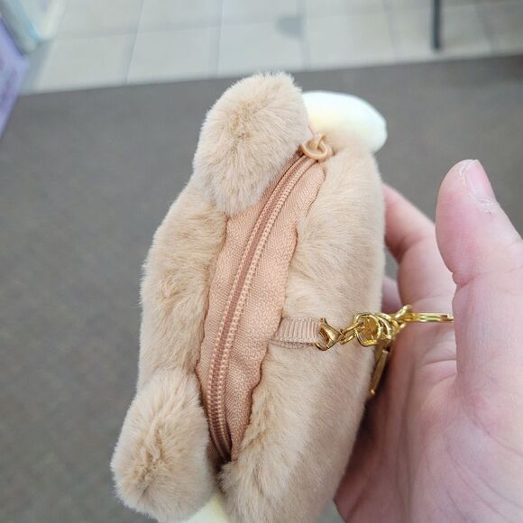 Brand New Pompompurin Brown & Yellow Pouch Bag Keychain - Picture 4 of 7